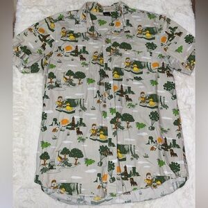 Adventure-Ready Beige Graphic Shirt